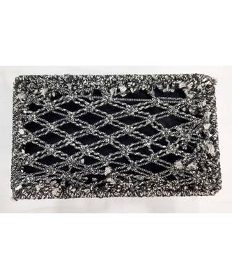 Macrame Wireframe Shelf Basket, Black, Medium 4