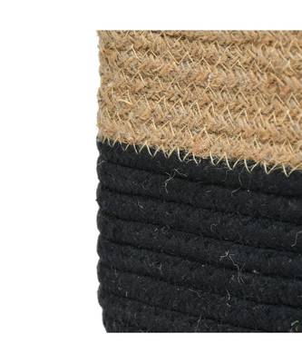 Jute Basket | Black Bottom | 12x12x12 Inches | Pack of 1 3