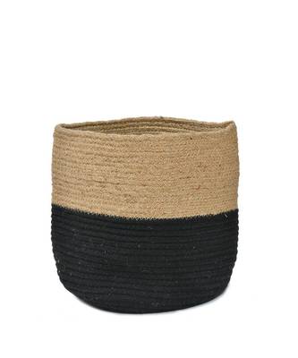 Jute Basket | Black Bottom | 8x8x8 Inches | Pack of 1 3