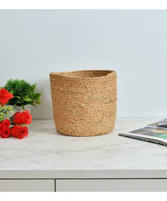 Jute Basket | Plain | 6x6 inches | Pack of 1 1