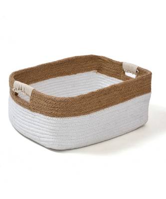 Organizer, Shelf, Gift Basket | Beige, White | Rectangle | Medium | 31x22x14 cm 1