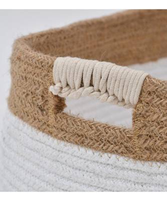 Organizer, Shelf, Gift Basket | Beige, White | Rectangle | Medium | 31x22x14 cm 2