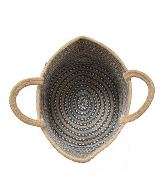 Jute Basket | Blue Circle | 11 Inches, Pack of 1 4