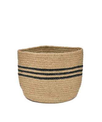 Jute Basket, Black Circle, Small, 6 Inches, Pack of 1 4