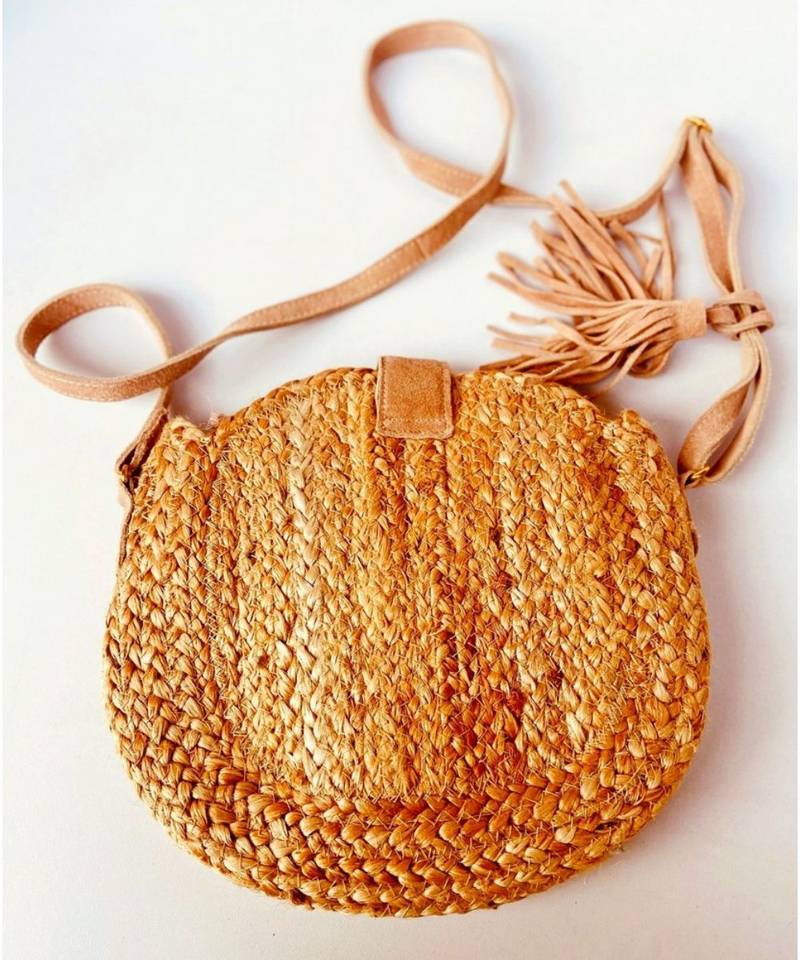 Jute Sling Bag, Leather Closure pepme 3826634
