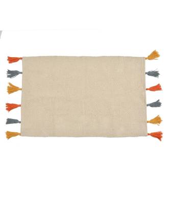 Cotton dhurrie with Tassles, 36x24 inches, colorful tassles 3