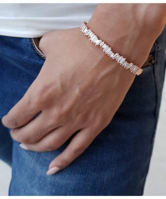 Rose Gold Plated Crystal Penelope Bangle 2
