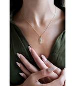 Yellow Gold Plated Vasu Star Crystal Necklace