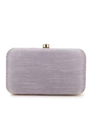 Anekaant Adorn Pastel Purple & Gold Embellished Faux Silk Clutch 3