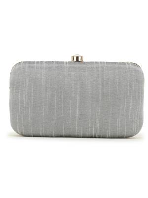 Anekaant Adorn Silver & Multi Embellished Faux Silk Clutch 3