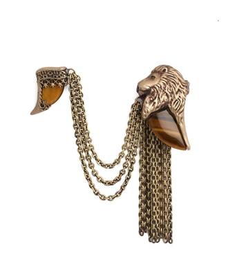 The Lion Head Tiger Eye Brooch 2