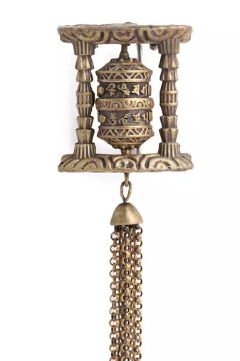 The Buddhist Prayer Wheel Brooch