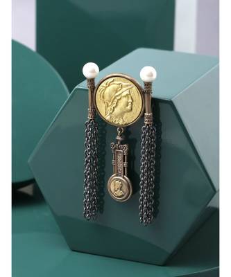 Denarius Coin Brooch 1