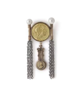 Denarius Coin Brooch 2