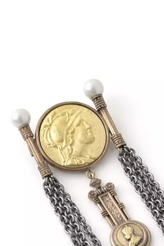 Denarius Coin Brooch