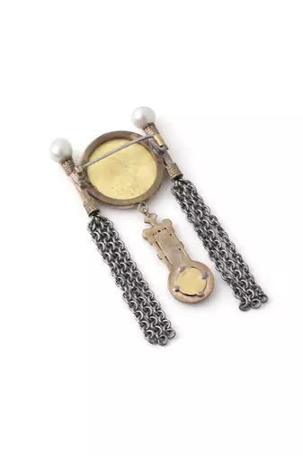 Denarius Coin Brooch