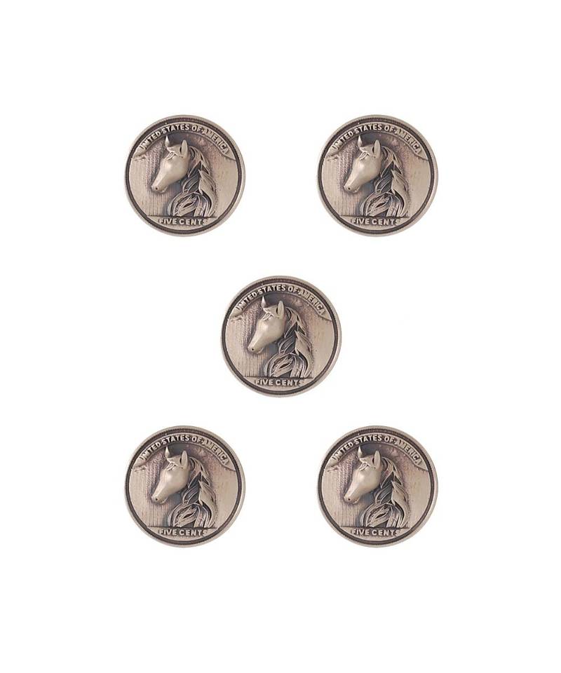 The Horse Coin Buttons (Set Of 5)