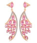 Pink crystal earrings