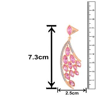 Pink crystal earrings 4