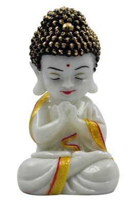 EAVAR STONECRAFT Polyresin Hand Made Sculpture of Welcome Buddha 1