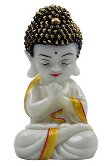 EAVAR STONECRAFT Polyresin Hand Made Sculpture of Welcome Buddha