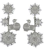 White pearl earrings