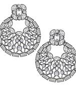 White crystal earrings