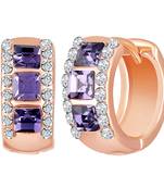 Pink crystal earrings