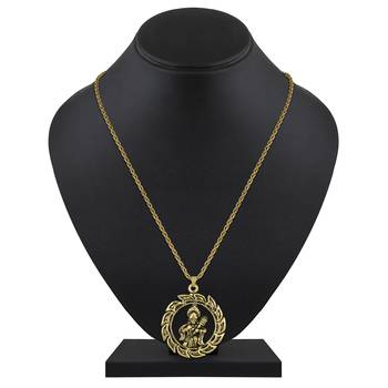 Mahi Bajrangbali Pavanputra Hanuman Pendant with Rope Chain for Men and Women (PS1101806G) 2