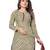 Light Olive Bandhani Printed Crepe Unstitched Dress Material 