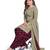 Light Olive Bandhani Printed Crepe Unstitched Dress Material 
