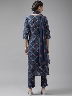 Blue hand woven cotton ethnic-kurtis 3