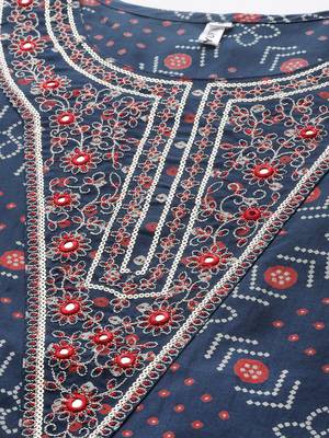 Blue hand woven cotton ethnic-kurtis 4