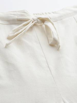 White plain cotton trousers 5