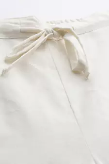 White plain cotton trousers