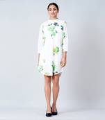 Green Floral Shirt Dress