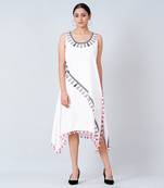 Grey A-Line Tassel Dress