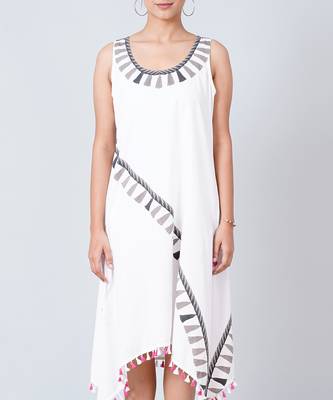 Grey A-Line Tassel Dress 5