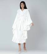 White Ruffle Long Dress