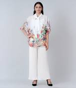 Multicoloured Floral Top And Pleated Palazzo Set