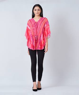 Pink Embellished Floral Tunic 1