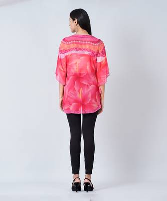 Pink Embellished Floral Tunic 3