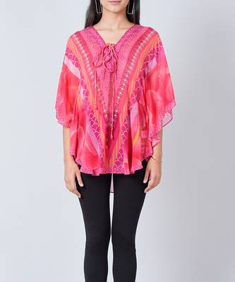 Pink Embellished Floral Tunic 4