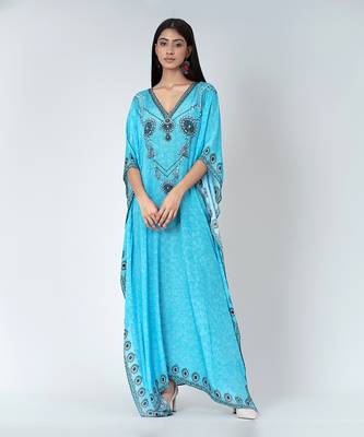 Blue Pearl Full Length Kaftan 2