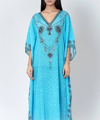 Blue Pearl Full Length Kaftan 4