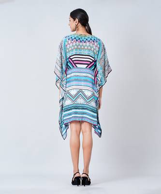 Blue Geometric Kaftan Tunic 3