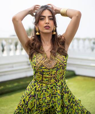 Green Jumpsuit With Drape 2