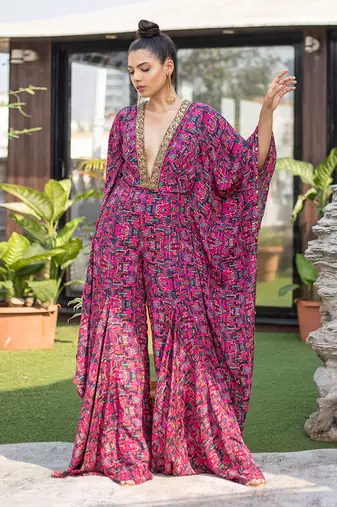 Pink Kaftan Jumpsuit