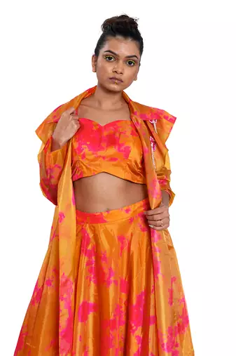 Orange Three Piece Co Ord Set