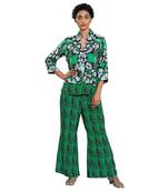 Green Digital Shibori Pallazo